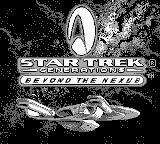 Star Trek Generations: Beyond the Nexus title screen for GameBoy